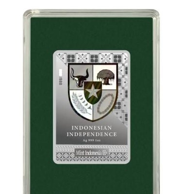 2025 Silver Bar 80 Tahun Republic Indonesia Mint Indonesia 1 oz