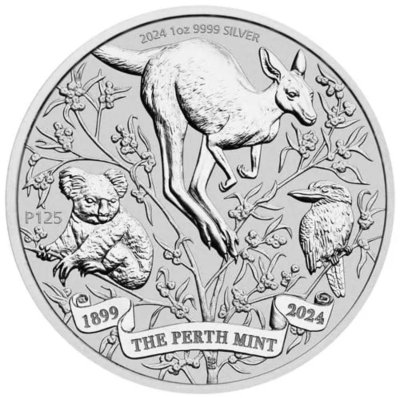 2024 Perth Mint Silver 125th Anniversary Coin 1 oz ( in Capsule)