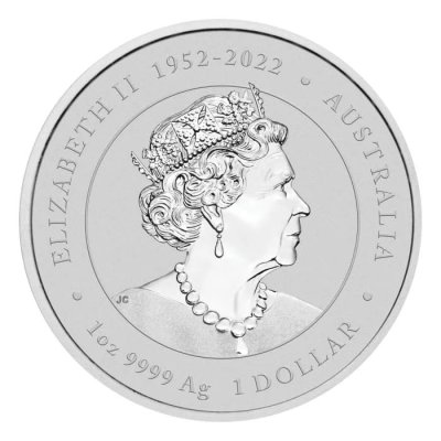 2024 Australia Perth Mint Lunar Series III Blue Dragon Silver Coloured Coin 1 oz (in Capsule)