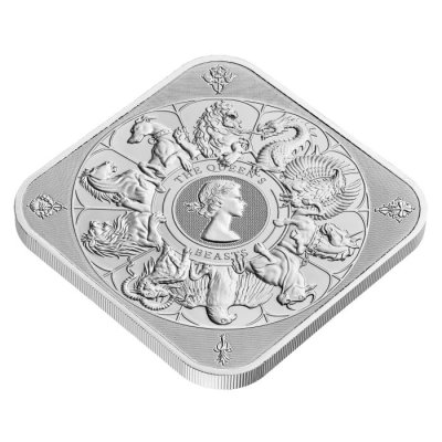 Great Britain Queen's Beasts Completer Silver BU Bar 10 oz (311 gram)