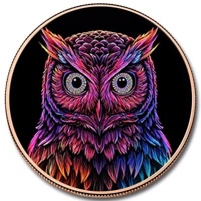 Mystic Owl Colorized Copper 5 avdp oz (in Capsule)
