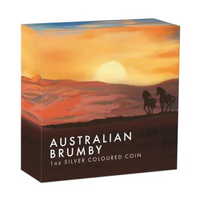 2025 Australia Australian Brumby Silver Coloured 1oz (in Box) - Limited 1.500 pcs
