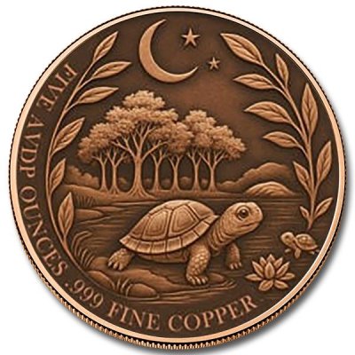 Mystic Turtle Colorized Copper 5 avdp oz (in Capsule)