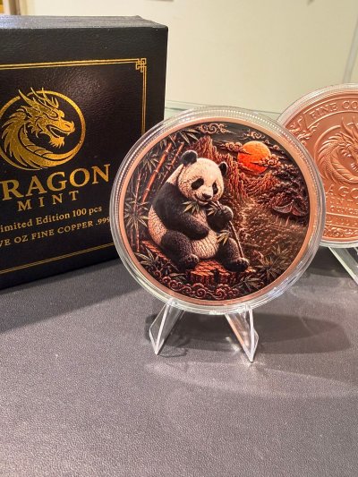 Dragon Mint Copper Panda 5 oz - Limited Series 100 pcs