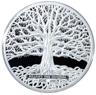 2025 Yinyang Koi Proof enamel with stone and hologram Bullion Tree Indonesia 1 oz