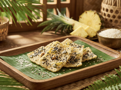 Pineapple Rice Cracker - ข้าวตังหน้าสับปะรด