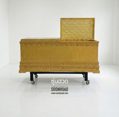 โลงสี่เหลี่ยมฝาเปิดทองโบราณ