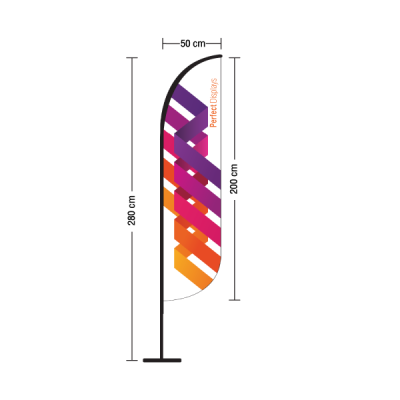Beach Flag (PC-701C) W50xH200 cm (Total H280 cm) Beach Flag (PC-701C) W50xH200 cm (Total H280 cm)