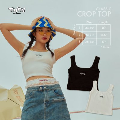WHITE CLASSIC WOMEN CROP TOP