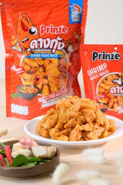 Prinze ขนมคางกุ้งอบกรอบ รสต้มยำกุ้ง (Tom Yum Goong - 泰式酸辣口味) 75 g