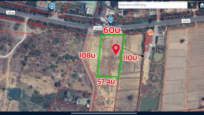 ที่ดินทำเลติดถนนหลักทางไปสวนผึ้ง โฉนด 4 ไร่ ไร่ละ 750,000.-