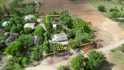 บ้านสวนผสมผสาน ต้นไม้ร่มรื่น ติดถนนลาดยาง พร้อมห้องทำงานริมบ่อน้ำ