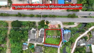 ที่ดินทำเลติดถนนเพชรเกษม แปลงนี้เหมาะมาก สำหรับซื้อลงทุนระยะยาว