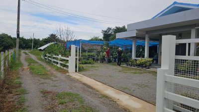 บ้านพร้อมที่ดิน 1 ไร่ ราคา 2,200,000 บาท  ใกล้ตลาดและรพ.จอมบึง