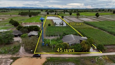 บ้านพร้อมสวนเกษตรผสมผสาน และโคกหนองนา 8 ไร่ ขาย 2,900,000บาท
