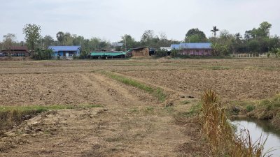 ที่ดินหน้ากว้างติดคลองชลประทาน 5 ไร่ 2 งาน ไร่ละ 450,000 บาท