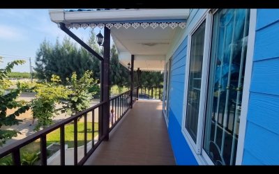 บ้านใต้ถุนสูง ติดถนนทางหลวงชนบท อ.โพธาราม จ.ราชบุรี