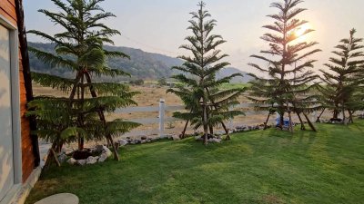 บ้านบนที่ดินโฉนดวิวเขา พร้อมเฟอร์นิเจอร์ และพื้นที่สวนพักผ่อนชมวิว