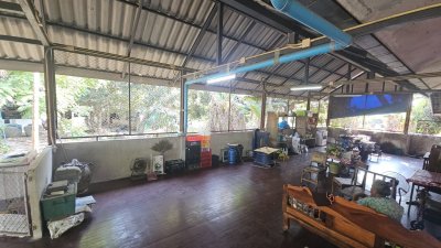 บ้านสวน ริมคลองชลประทาน ติดถนนลาดยาง 1ไร่