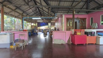 บ้านสวน ริมคลองชลประทาน ติดถนนลาดยาง 1ไร่