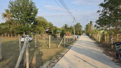 ท้ายติดห้วย หน้าติดถนนคอนกรีต มีสระน้ำออก 1 ลูก เลี้ยงปลา ใช้น้ำทำสวนได้