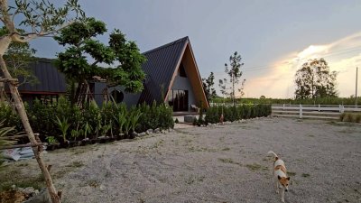 บ้านพร้อมที่ดินโฉนดวิวเขา พร้อมเฟอร์นิเจอร์ และพื้นที่สวนพักผ่อนชมวิว