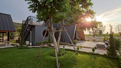 บ้านพร้อมที่ดินโฉนดวิวเขา พร้อมเฟอร์นิเจอร์ และพื้นที่สวนพักผ่อนชมวิว