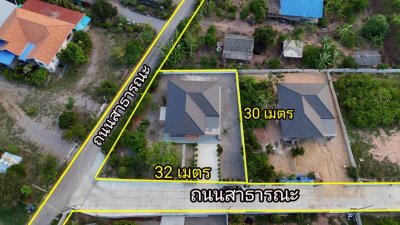 ที่ดินโฉนดพร้อมบ้าน ใกล้ตลาดจอมบึง ติดถนน 2 ด้าน ต.จอมบึง อ.จอมบึง จ.ราชบุรี