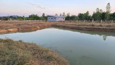 ที่ดิน 1 ไร่ 3 งาน ปรับถม ขุดสระน้ำสำหรับบ้านสวน ขายสด และผ่อนตรงได้ ราคา(สด) 900,000.-