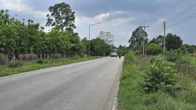 ที่ดินติดถนนลาดยาง 1 ไร่ 3 งาน 96 ตร.วา ติดถนน 2 ด้าน อ.บ้านโป่ง จ.ราชบุรี