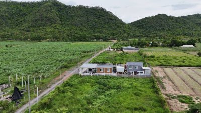 ที่ดินโฉนด 100 ตร.วา  300,000.- วิวเขาล้อม บ้านใหม่ กาญจนบุรี