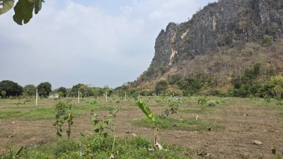 ที่ดินติดภูเขา ท่ามกลางพื้นที่เกษตร ใกล้ชุมชนหมู่บ้าน