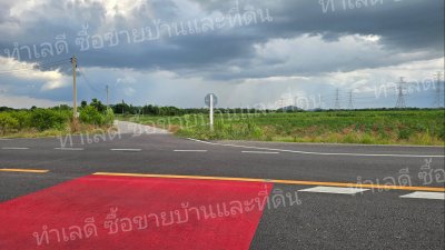 ที่ดินติดถนนทางหลวงชนบท หน้ากว้าง250 ม. ติดถนน 3 ด้าน