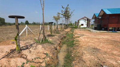 บ้านพร้อมที่ดิน 1 ไร่ 1 งาน 29 ตร.วา บ้านทรงไทยคู่ (น๊อคดาวน์)