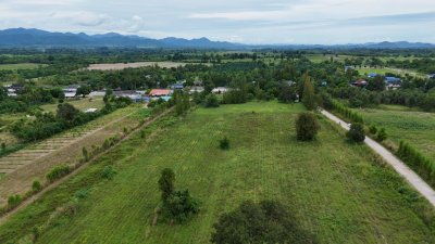 ที่ดินติดถนนหลักสวนผึ้ง ไร่ละ 300,000.- หัวมุมถนน ติดถนน 2ด้าน ไม่มีประวัติน้ำท่วม