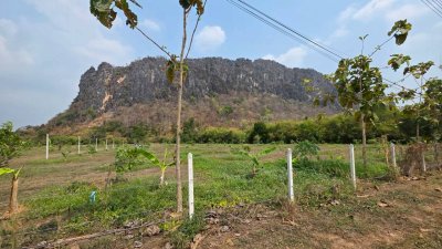 ที่ดินติดภูเขา ท่ามกลางพื้นที่เกษตร ใกล้ชุมชนหมู่บ้าน