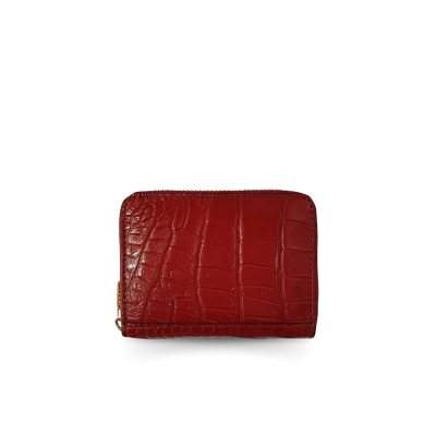 CACCB-006 : CROCODILE LEATHER MINI ZIP WALLET