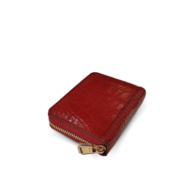 CACCB-006 : CROCODILE LEATHER MINI ZIP WALLET