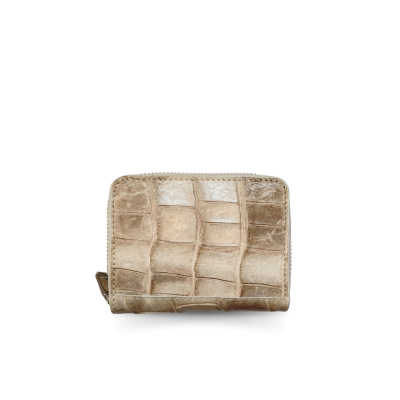 CACCB-006 : CROCODILE LEATHER MINI ZIP WALLET