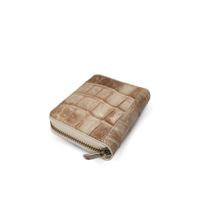 CACCB-006 : CROCODILE LEATHER MINI ZIP WALLET
