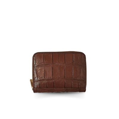 CACCB-006 : CROCODILE LEATHER MINI ZIP WALLET