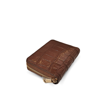 CACCB-006 : CROCODILE LEATHER MINI ZIP WALLET