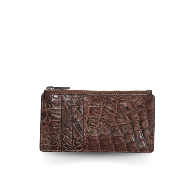 CROCODILE LEATHER CARD HOLDER COIN PURSE : CACCB023BTMX