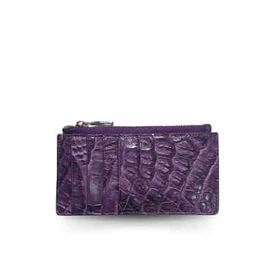 CROCODILE LEATHER CARD HOLDER COIN PURSE : CACCB023BTMX