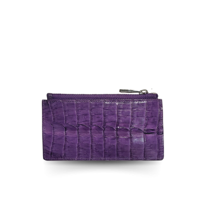 CACCB023BTMX : CROCODILE LEATHER CARD HOLDER COIN PURSE