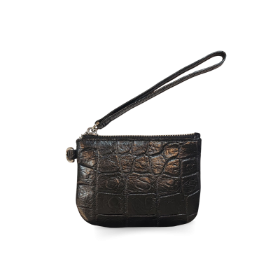 CACCB031TL : CROCODILE LEATHER MINI POUCH WITH STRAP COIN PURSE