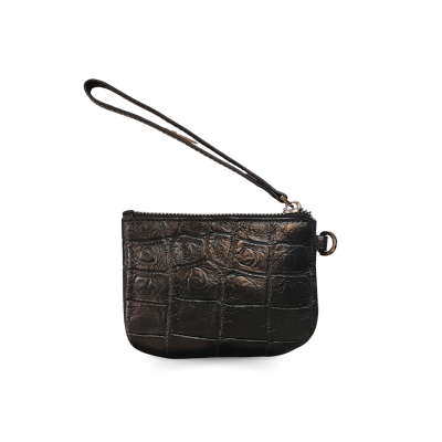 CACCB031TL : CROCODILE LEATHER MINI POUCH WITH STRAP COIN PURSE