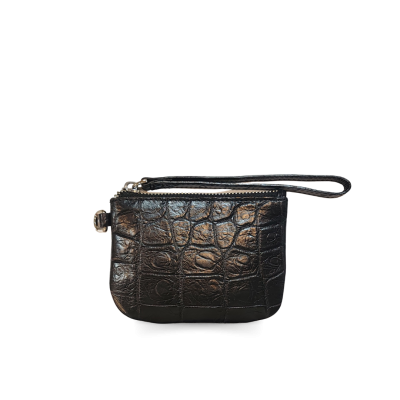CACCB031TL : CROCODILE LEATHER MINI POUCH WITH STRAP COIN PURSE