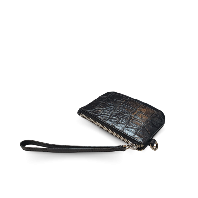 CACCB031TL : CROCODILE LEATHER MINI POUCH WITH STRAP COIN PURSE