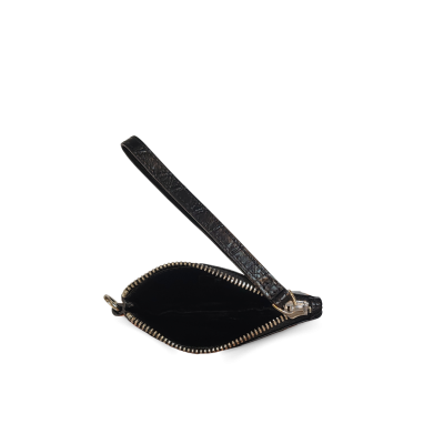 CACCB031TL : CROCODILE LEATHER MINI POUCH WITH STRAP COIN PURSE